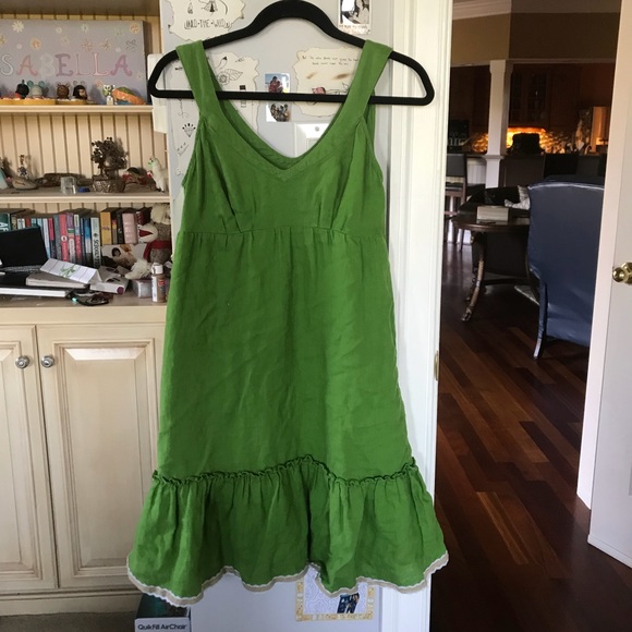 Dress. I added the trimming and the waist tie. - Picture 1 of 4